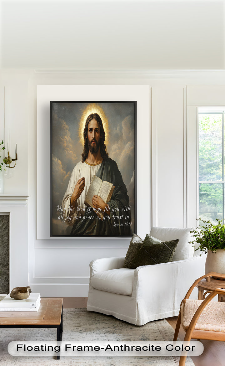 Römer 15:13 – Gott der Hoffnung Bibelvers Ölgemälde