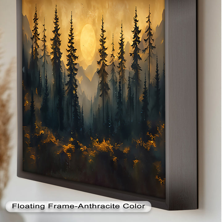 Sunset Pine Forest - Landscape Oil Painting