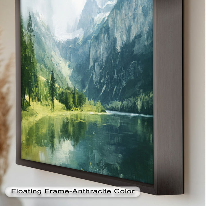 Mountain with a Lake – Modern Oil Painting