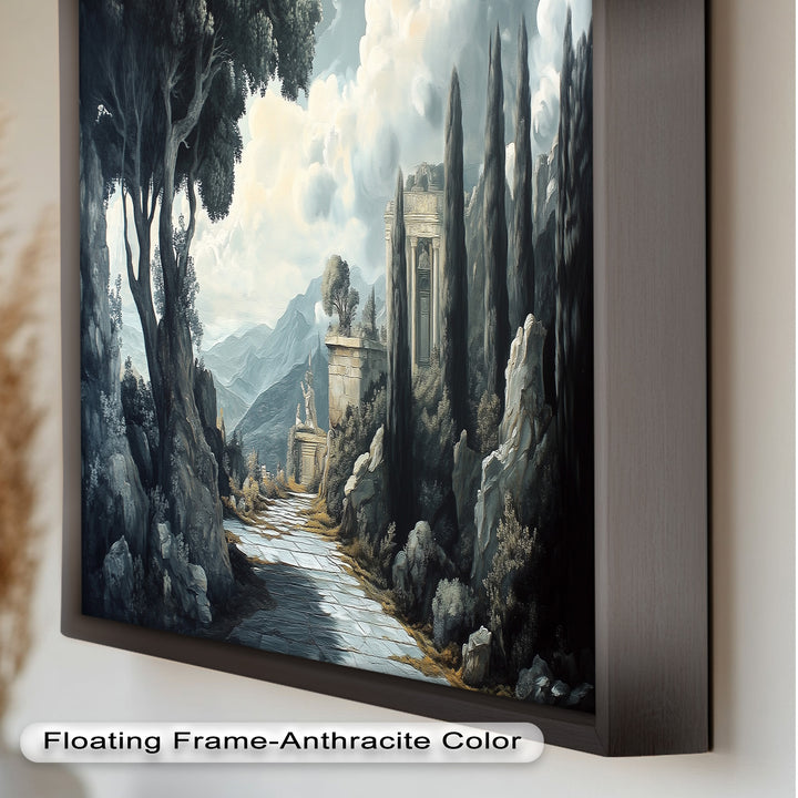 Ancient Pathway to the Temple – Dramatic Classical Landscape Oil Painting