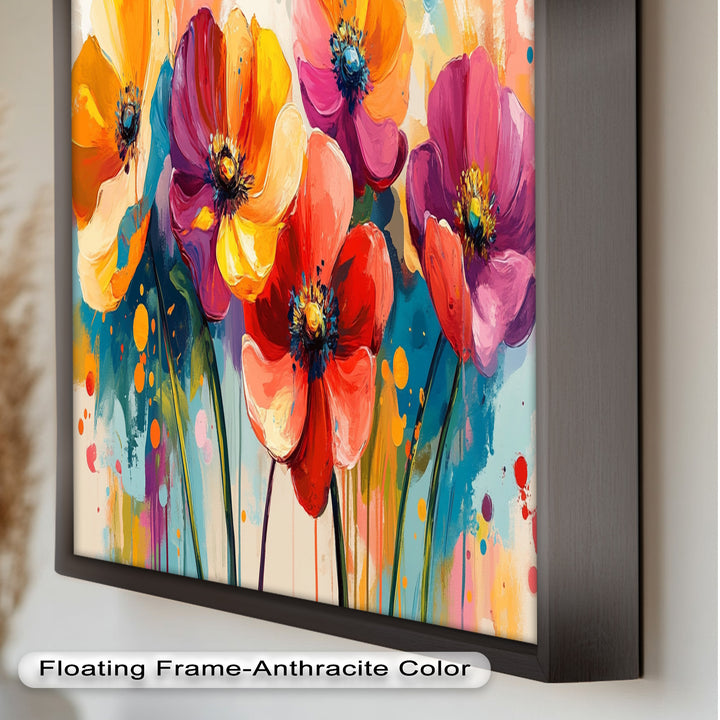 Colored Flowers – Vibrant Floral Oil Painting