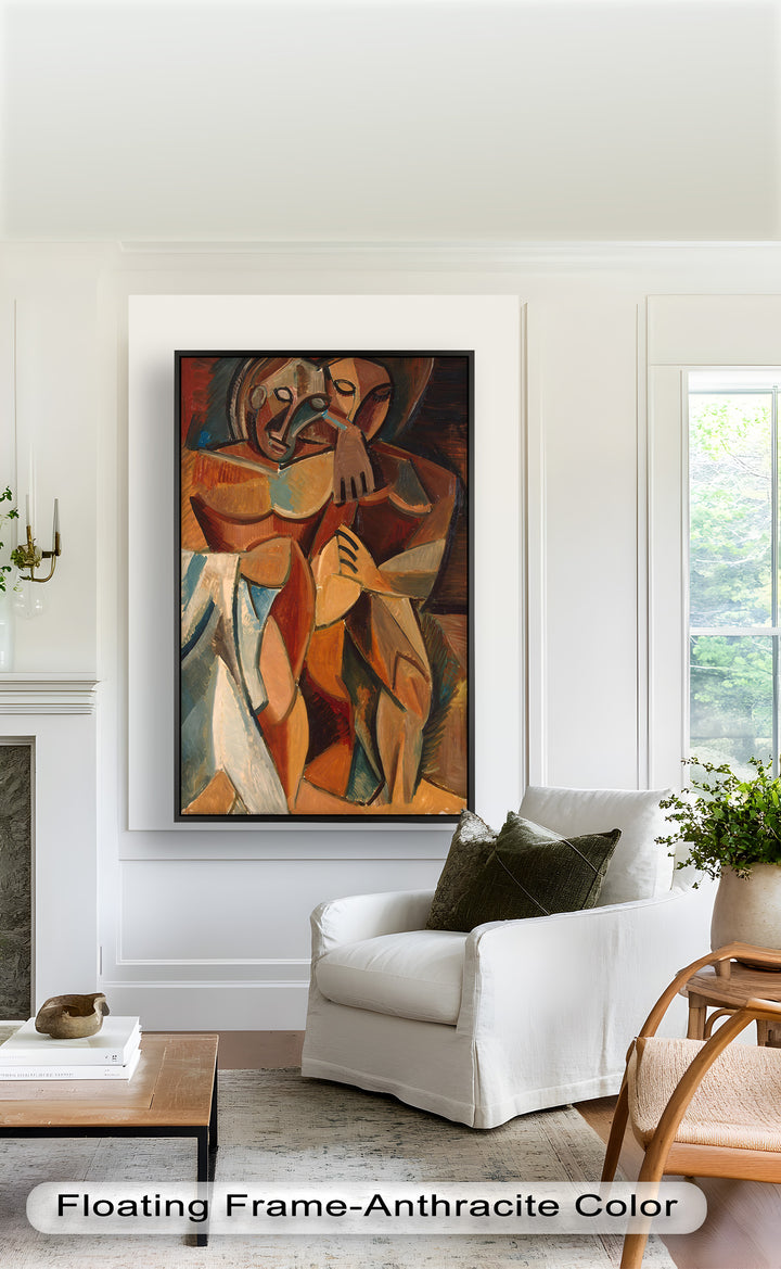 Embrace in Earth Tones – Picasso Oil Painting