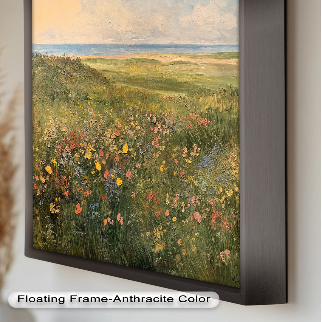Seaside Meadow View – Landscape Oil Painting