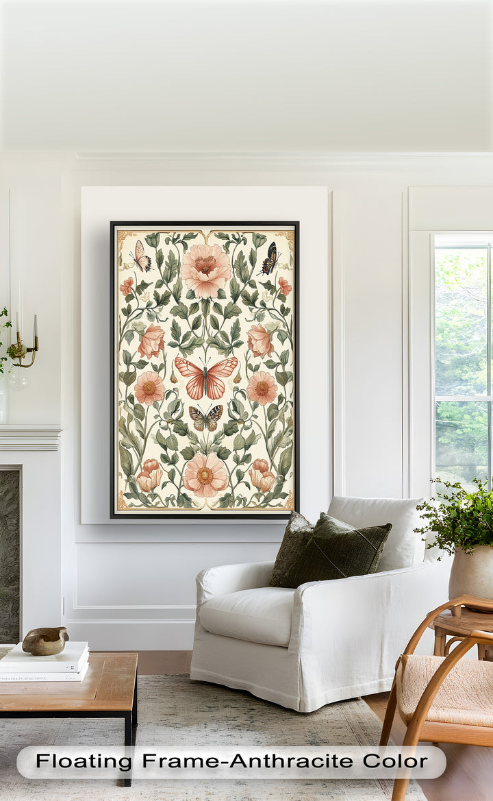 Whimsy in Bloom – Vintage Botanisches Ölgemälde