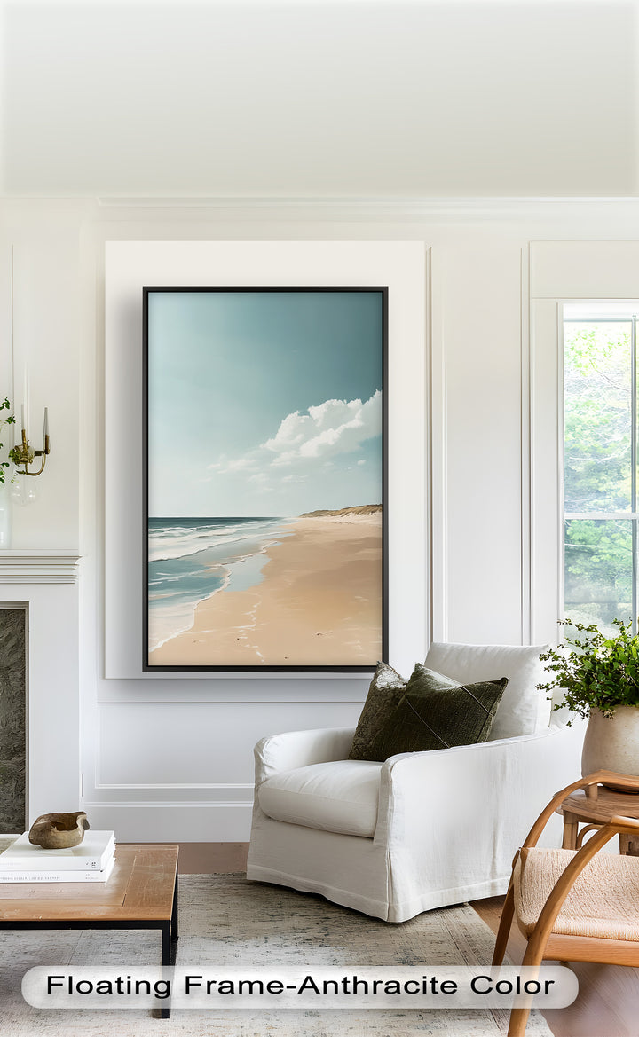 Endless Shoreline – Serene Seascape Oil Painting