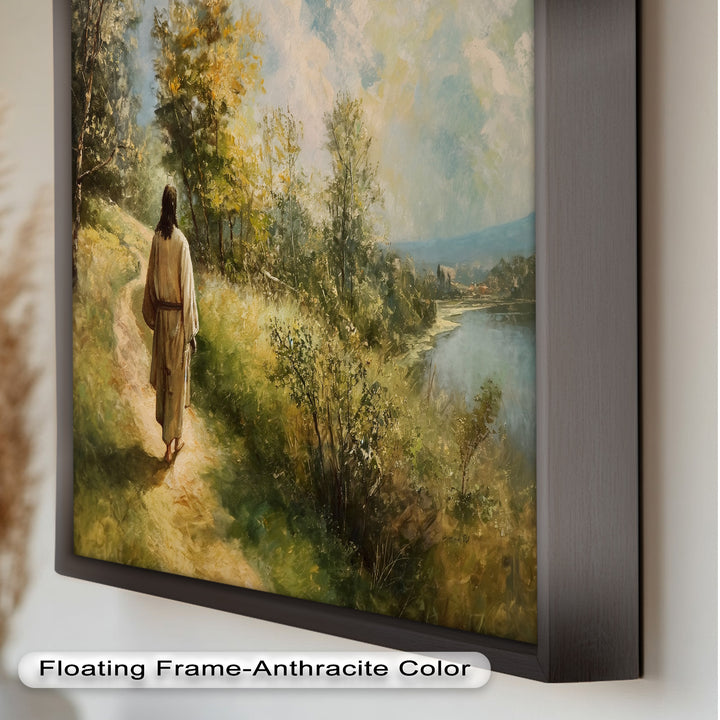 Jesus Walking on Path – Religious Oil Painting
