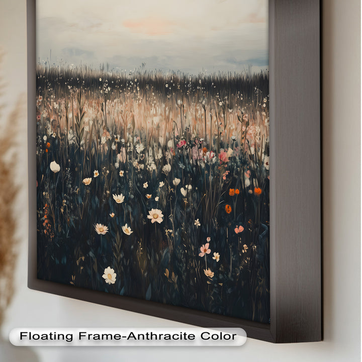Wildflower Horizon – Framed Oil Painting
