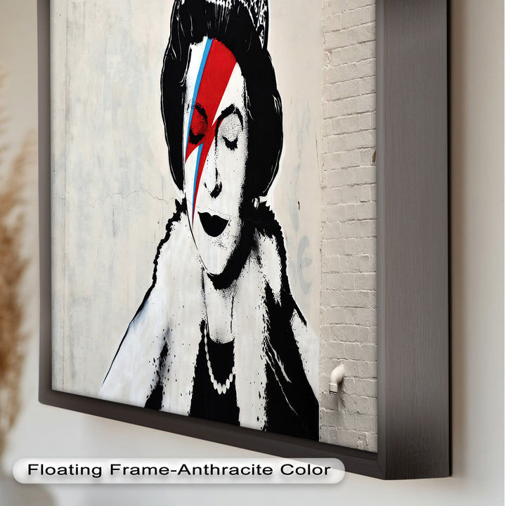 Royal Rebellion – Queen with Bowie Bolt Banksy Oil Painting