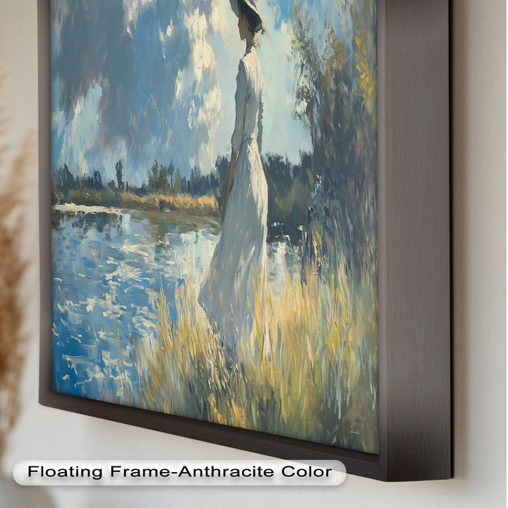 Lady by the River – Impressionist Oil Painting