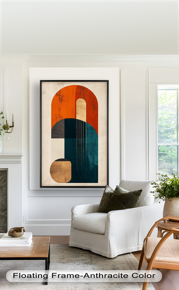 Modern Resonance – Abstract Geometric Oil Painting