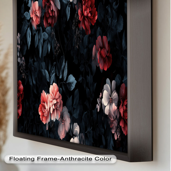 Dark Romantic Floral Wall Art – Floral Oil Painting