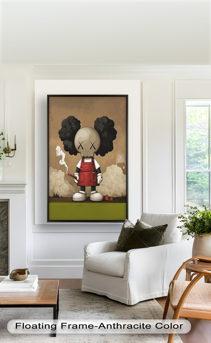 Red Apron Rebel – KAWS Ölgemälde