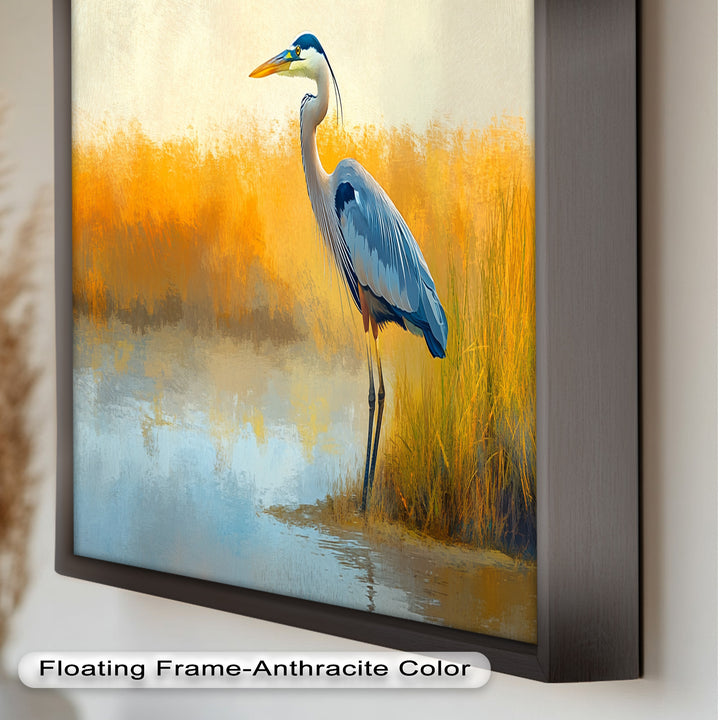Blue Heron by Autumn Marsh – Animal Oil Painting