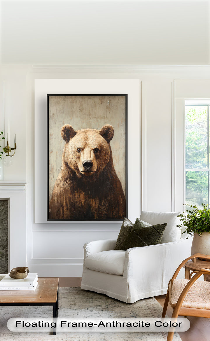 Brown Bear Portrait - Animal Oil Painting