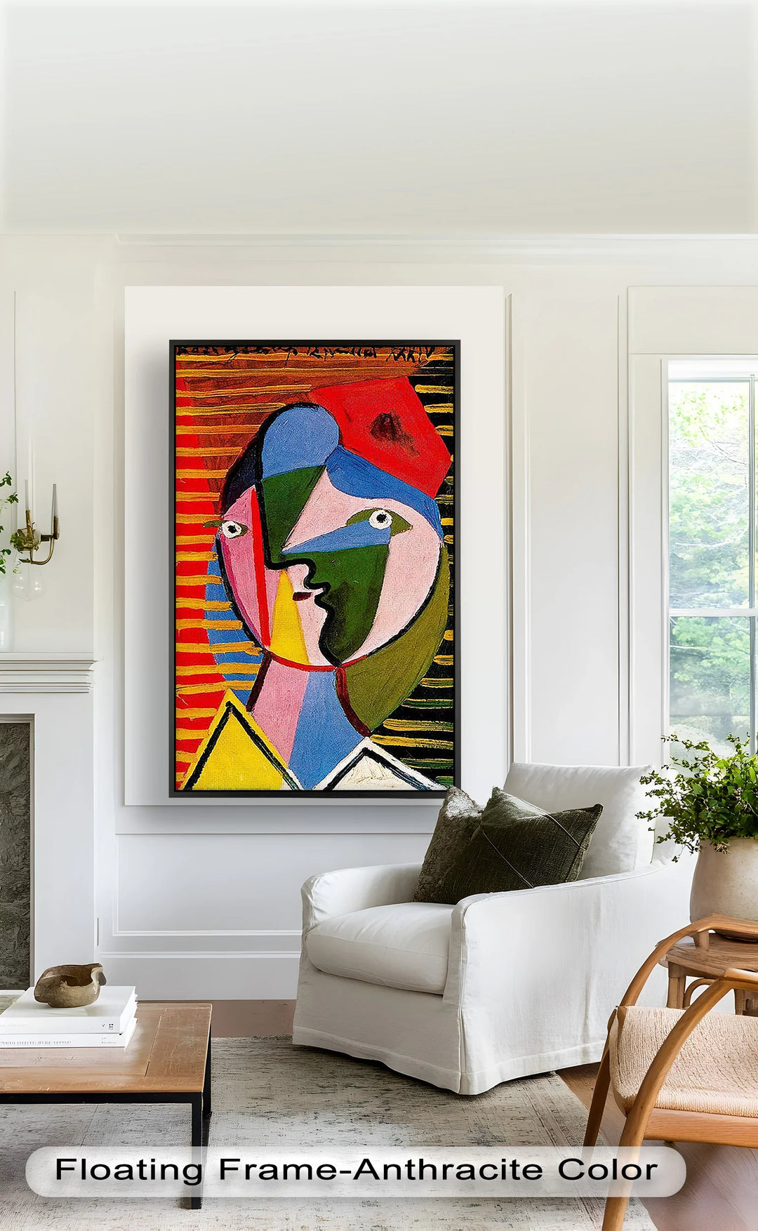 Split Gaze – Colorful Abstract Portrait Picasso Oil Painting - MyPhotoStation