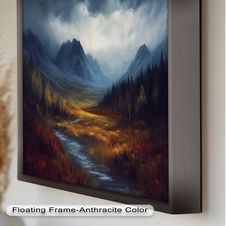 Stormy Valley Wall Art – Landscape Oil Painting