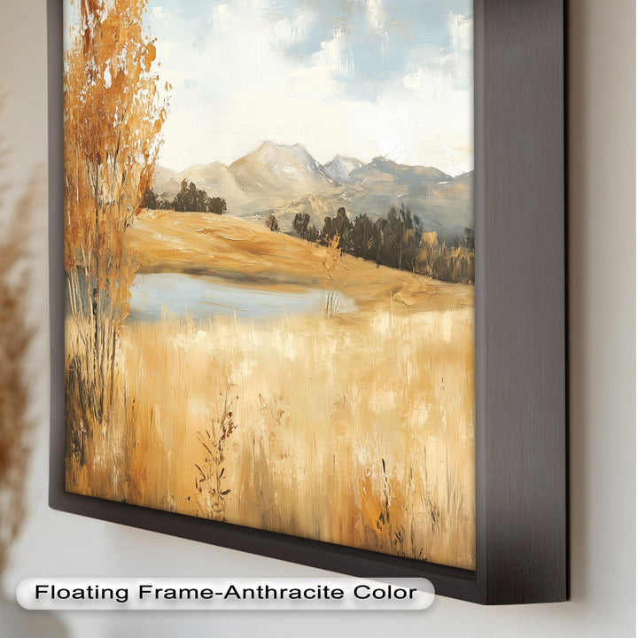 Wheat Fields Autumn Landscape – Golden Serenity Oil Painting