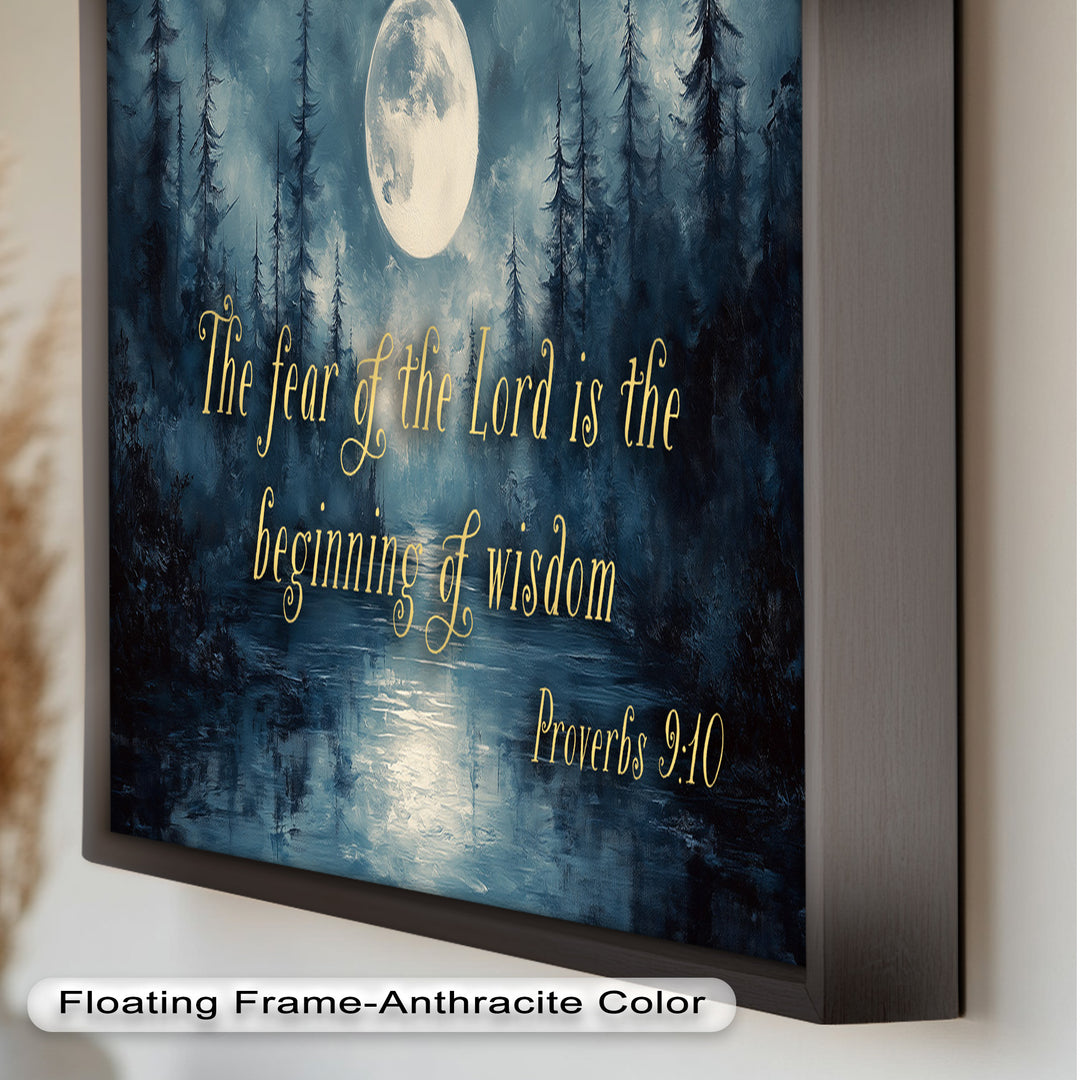 Proverbs 9:10 – The Fear of the Lord Bible Verse Oil Painting