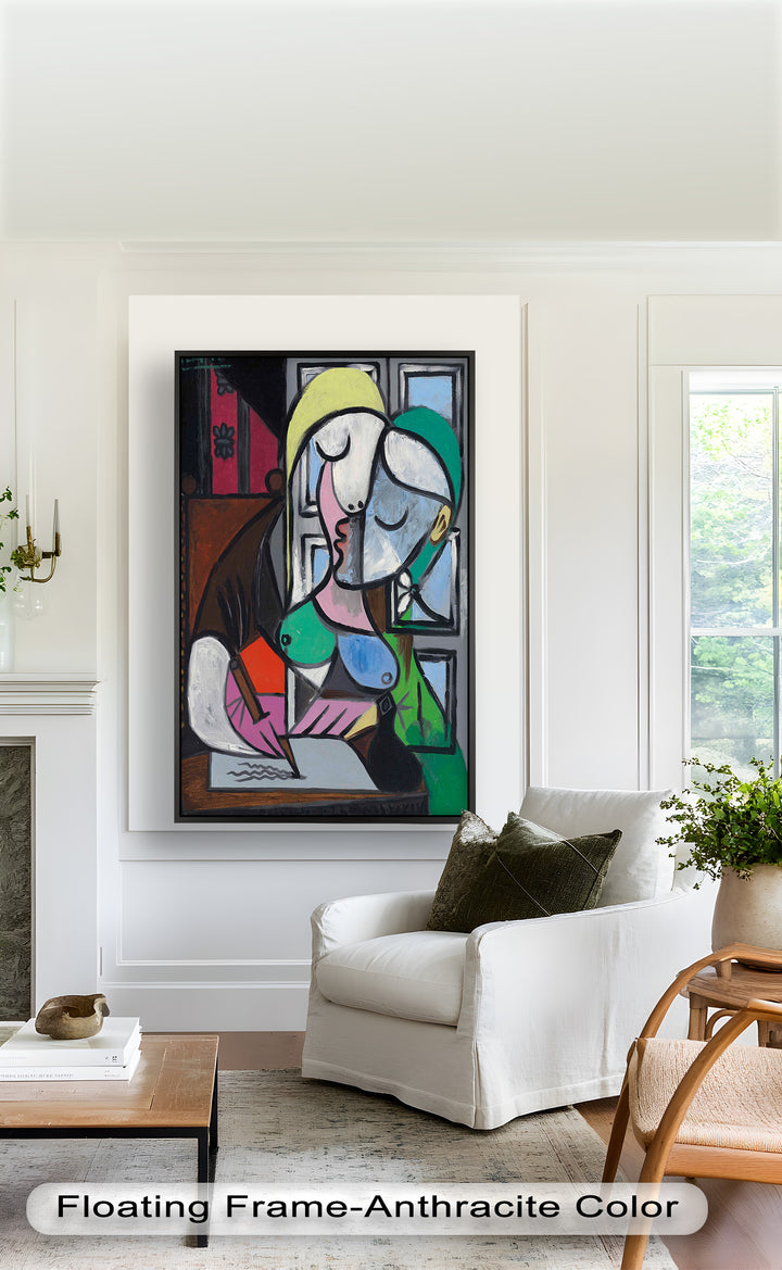 Dreaming Scribe – Woman Writing by the Window Picasso Oil Painting
