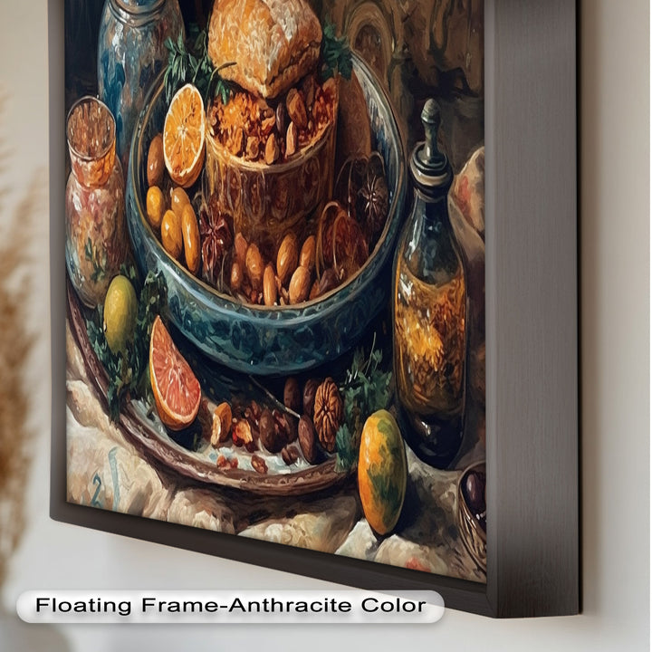 Golden Harvest Table – Ornamentales Festmahl Stillleben Essen Malerei