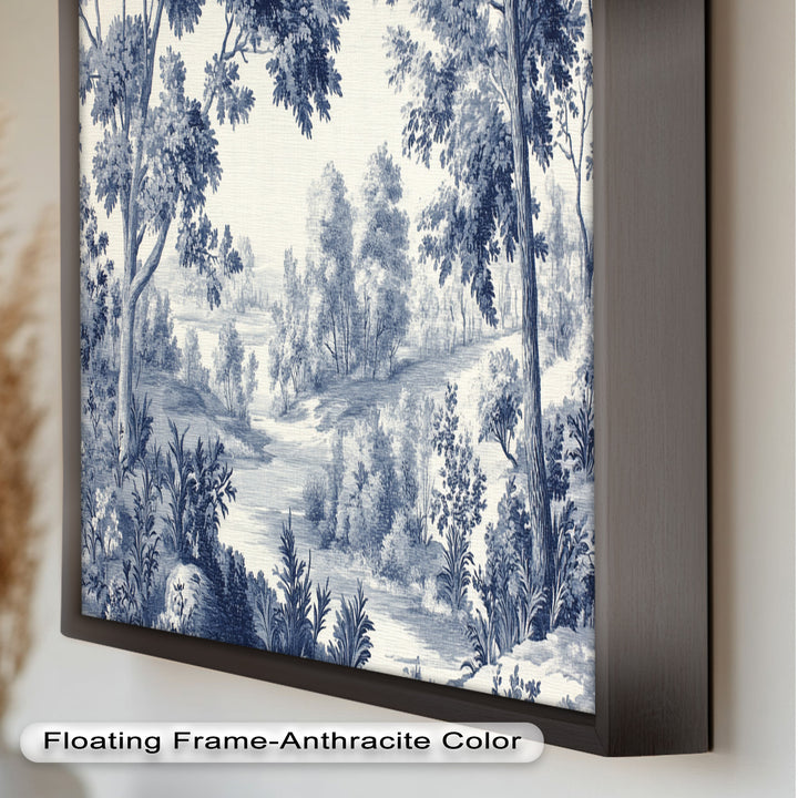 Monochrome Forest Wall Art – Classic Landscape Oil Painting