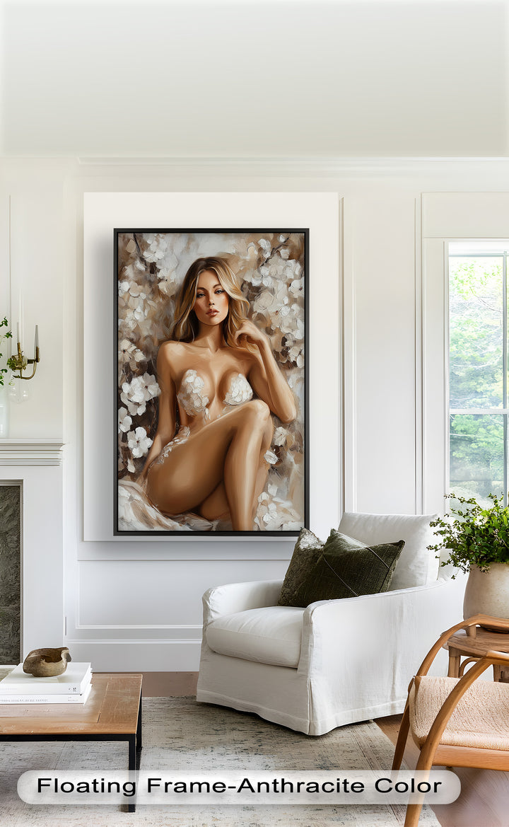 Blossom Muse – Romantic Nude Oil Painting
