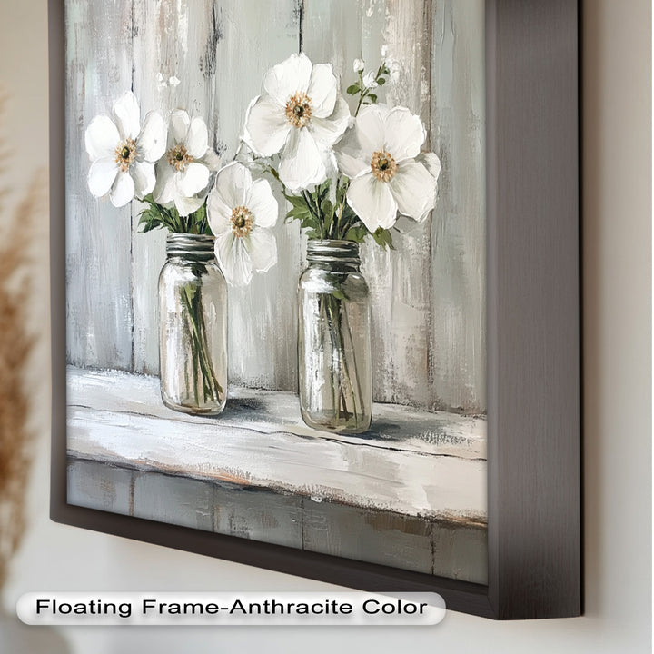 White Flower Jar Still Life – Floral Oil Paintings