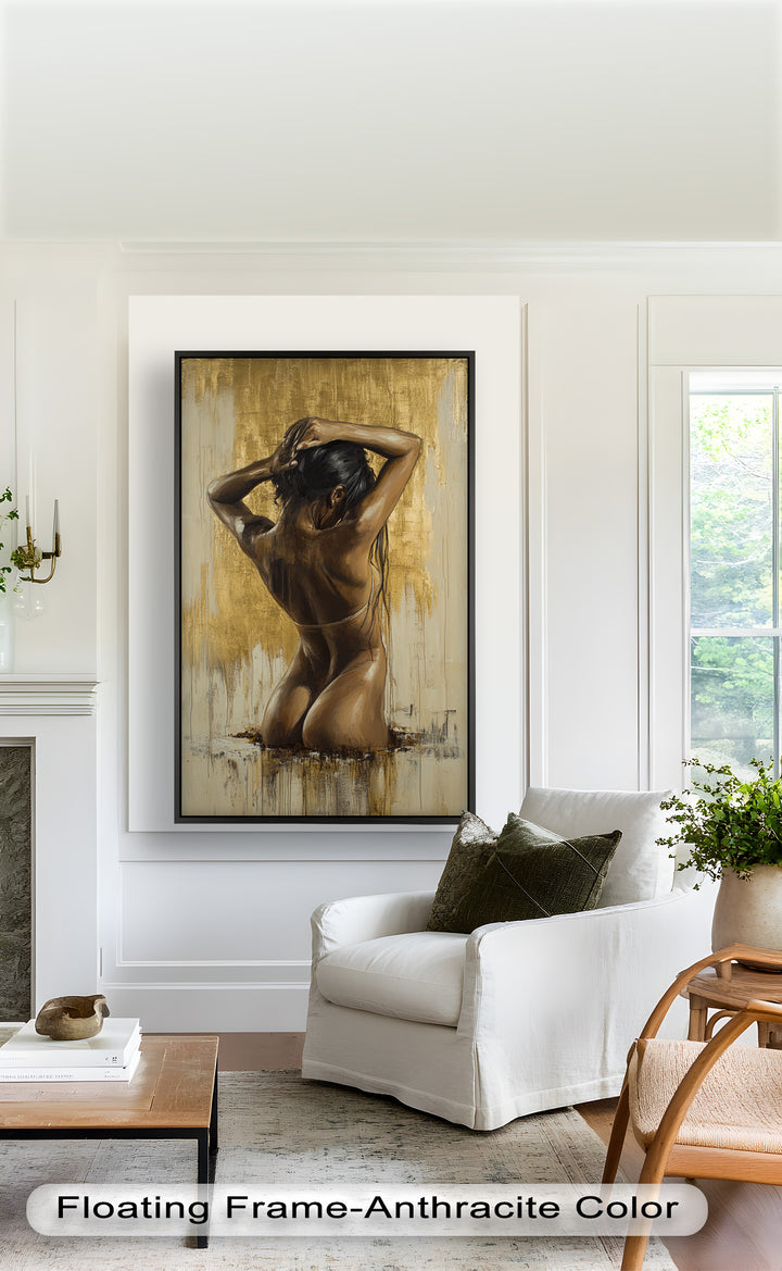 Golden Silence – Contemporary Figurative Nude Oil Painting