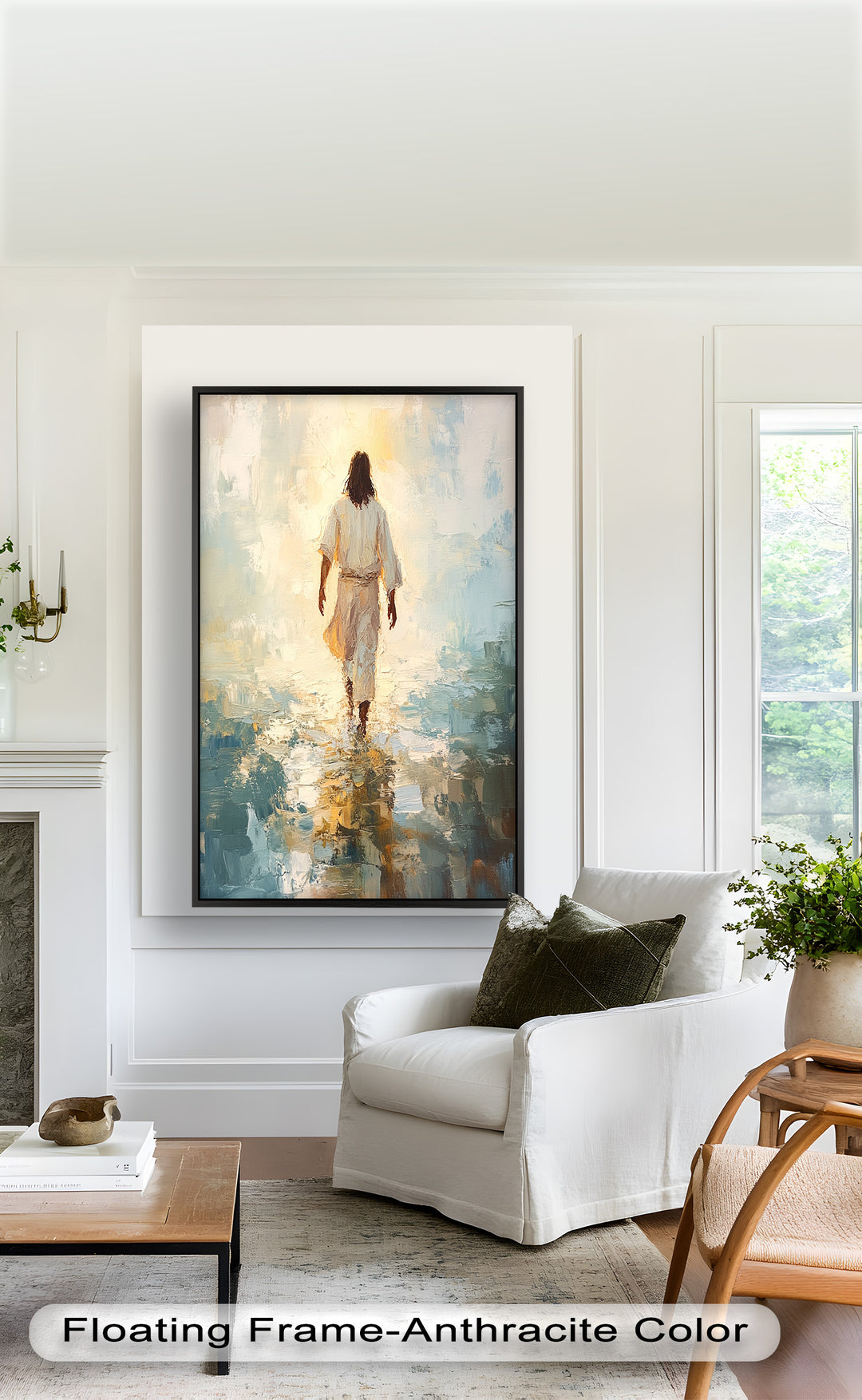 Er geht auf dem Wasser – Inspirierendes Jesus-Ölgemälde