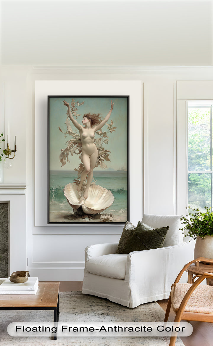 Ethereal Awakening – Renaissance Venus Rising Oil Painting
