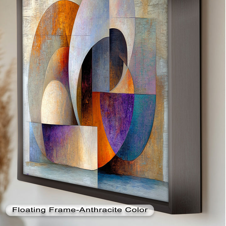 Farbige geometrische Kunst – Abstrakte moderne Ölmalerei
