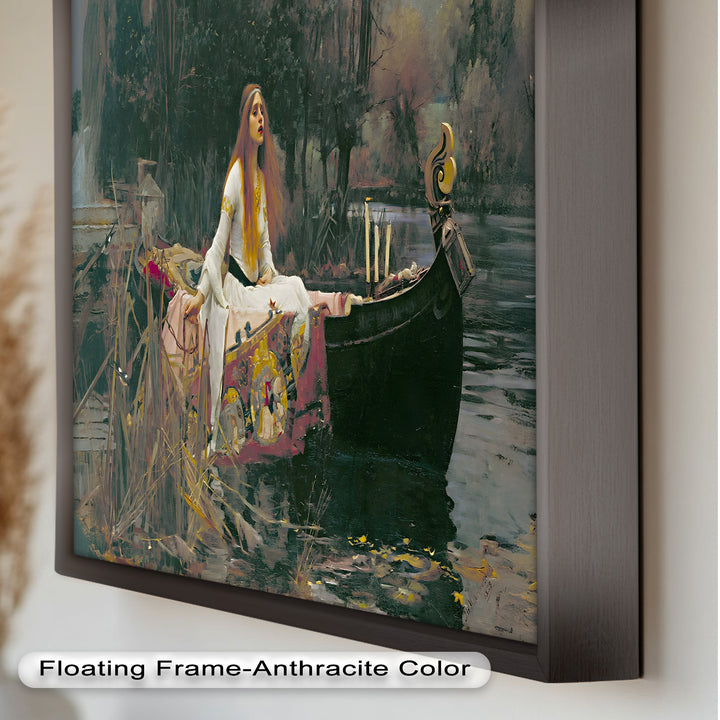 The Lady of Shalott – Romantic River Journey Historic Oil Painting