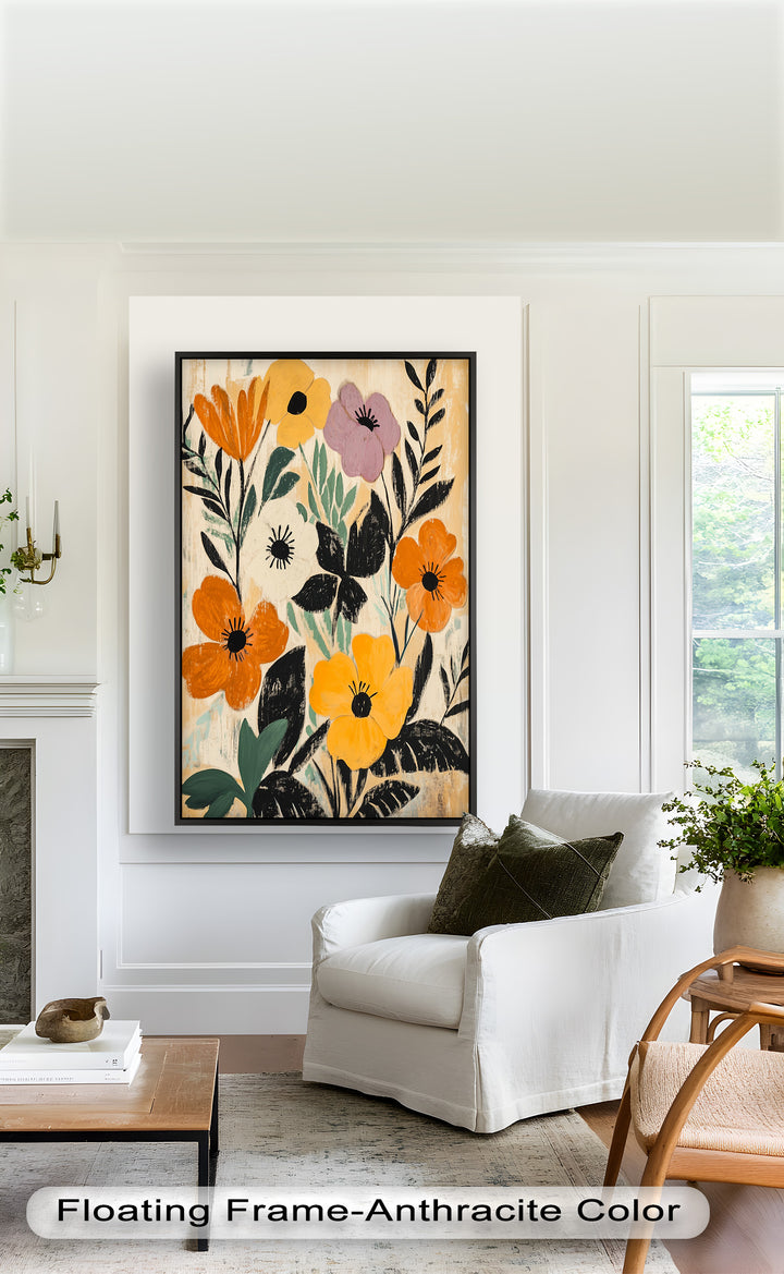 Harvest Blooms – Rustikales Boho-Ölgemälde