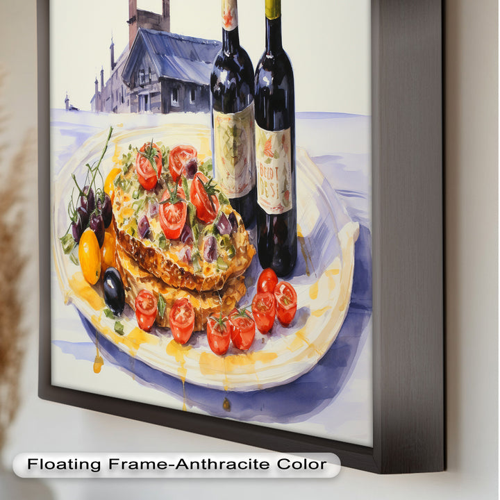Tuscan Table – Rustic Lasagna and Wine Still Life Food Painting
