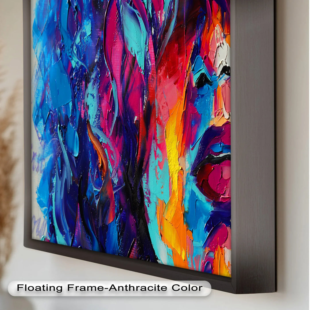 Colored Woman – Expressive Abstract Oil Painting - MyPhotoStation