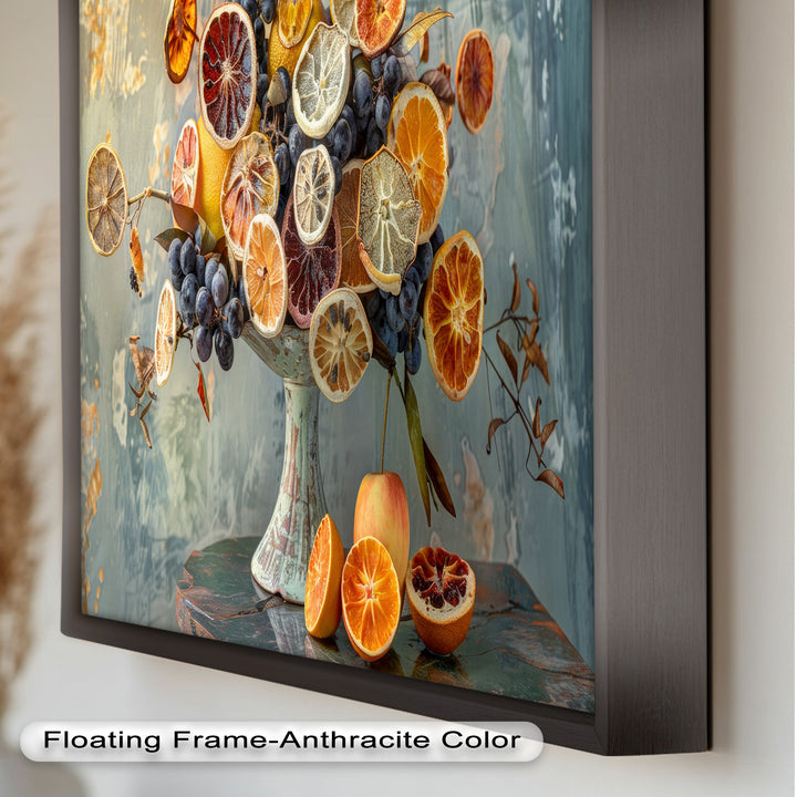 Grapes and Citrus Harmony – Decorative Still Life Food Painting