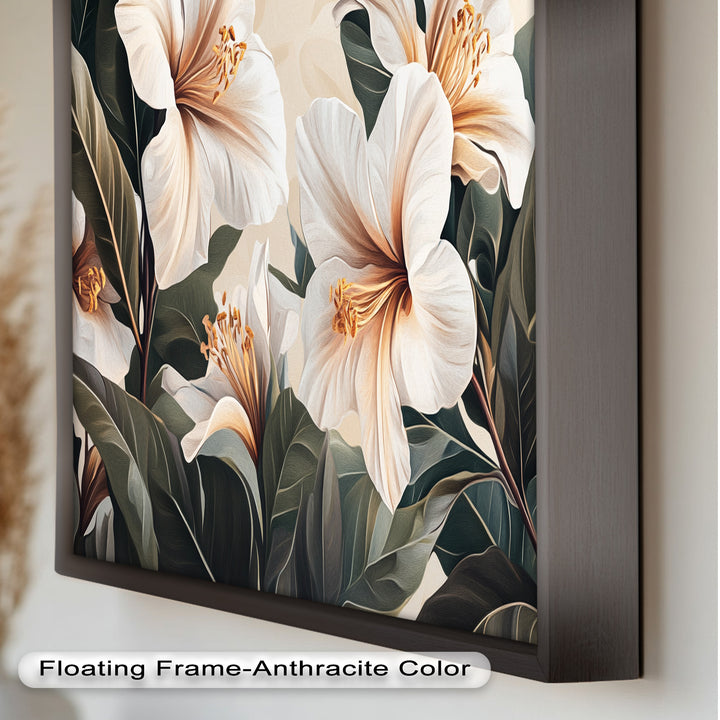 White Hibiscus – Botanical Oil Painting