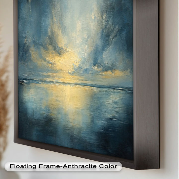 Coastal Wall Art - Sunset Reflection Seascape Oil Painting