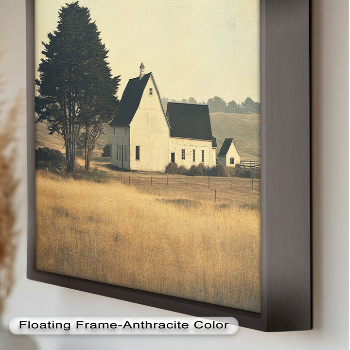 Golden Prairie Barn – Ölgemälde einer Bauernhauslandschaft