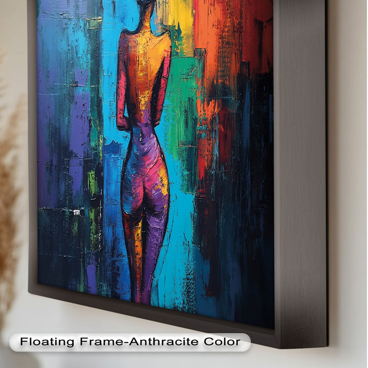 Radiant Contours – Bold Abstract Figurative Oil Painting