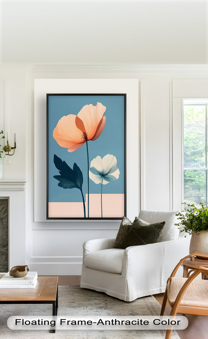 Serene Bloom – Boho Floral Oil Painting