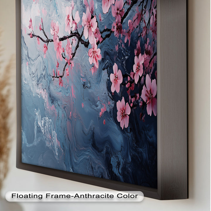 Cherry Blossom Branch Wall Art – Floral Oil Painting