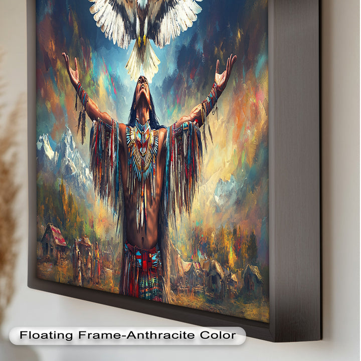 Call of the Sky – Native Ceremony Oil Painting