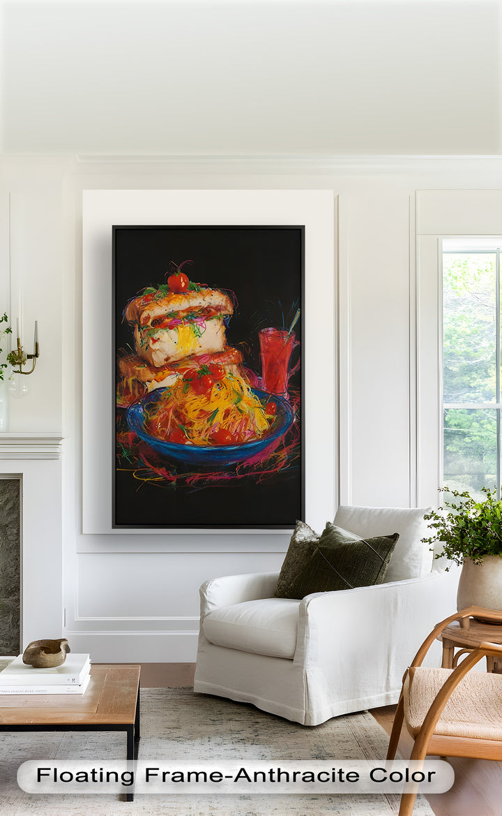 Gourmet-Sandwich und Pasta-Explosion - Food Painting