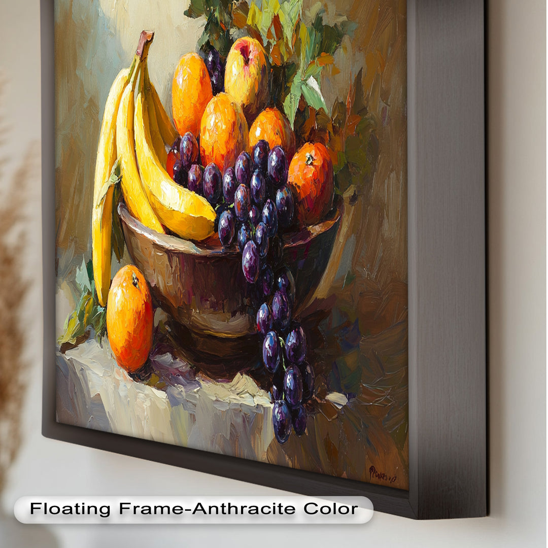 Banana & Grape Fruit Art – Kitchen Wall Oil Painting