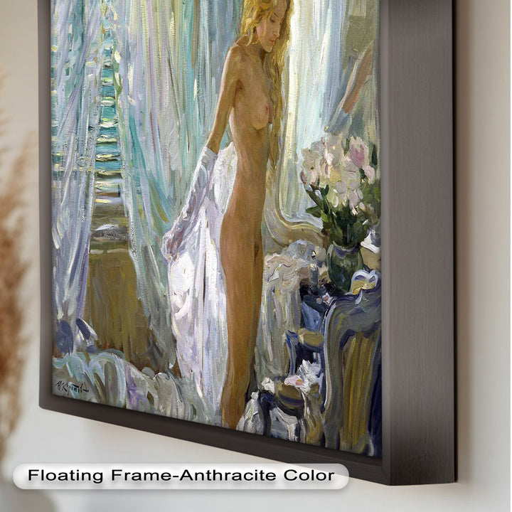 Whispers of Morning Light – Romantic Nude Interior Oil Painting