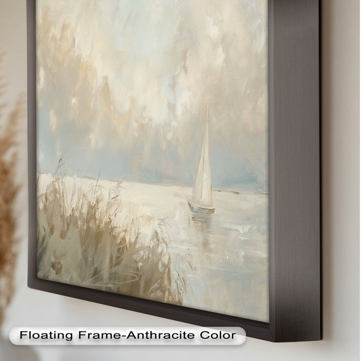 Lake Sailboat – Tranquil Waterscape Oil Painting