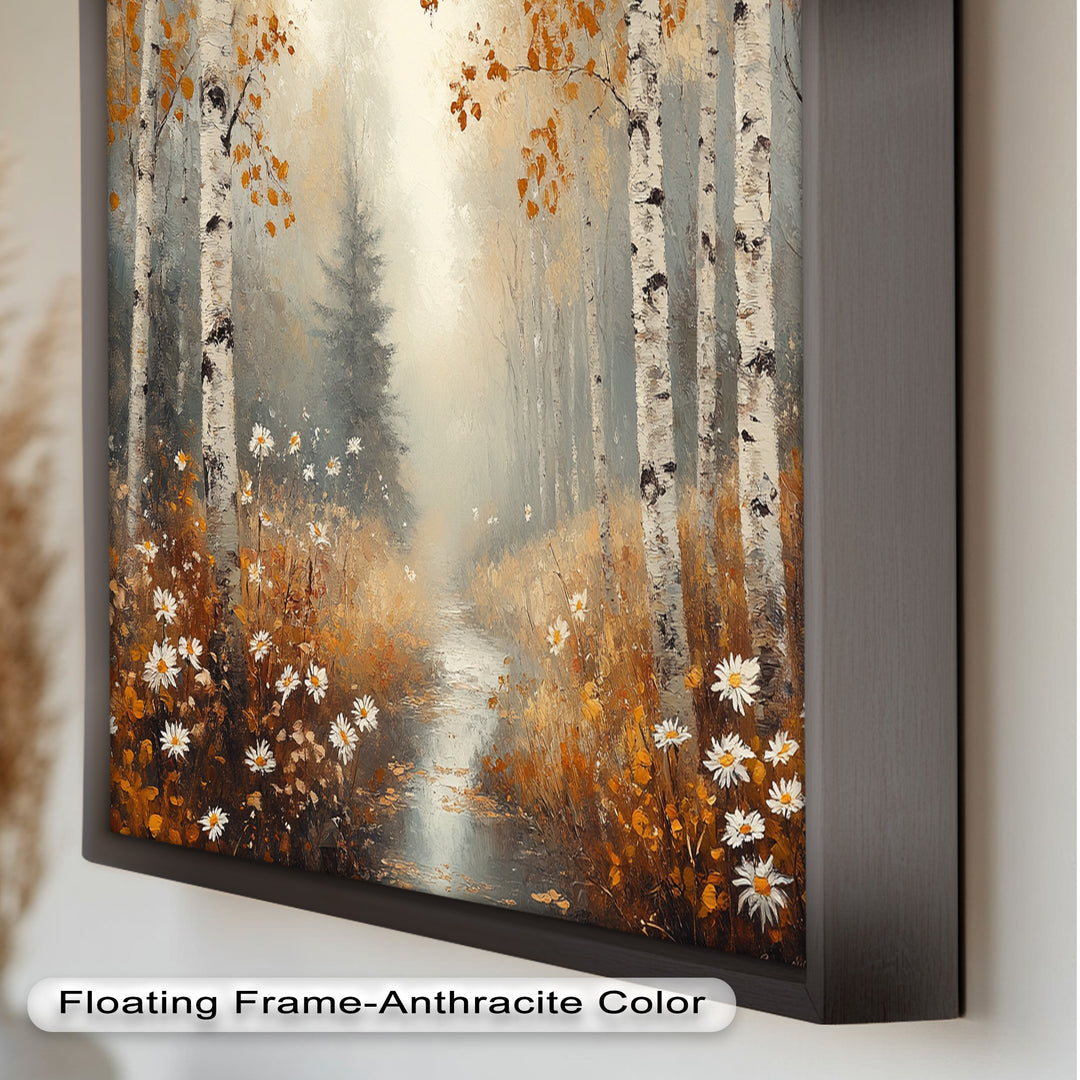 Golden Fall Leaves – Serene Autumn Oil Painting