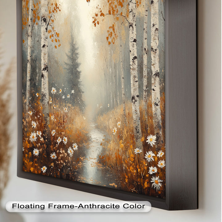 Golden Fall Leaves – Serene Autumn Oil Painting