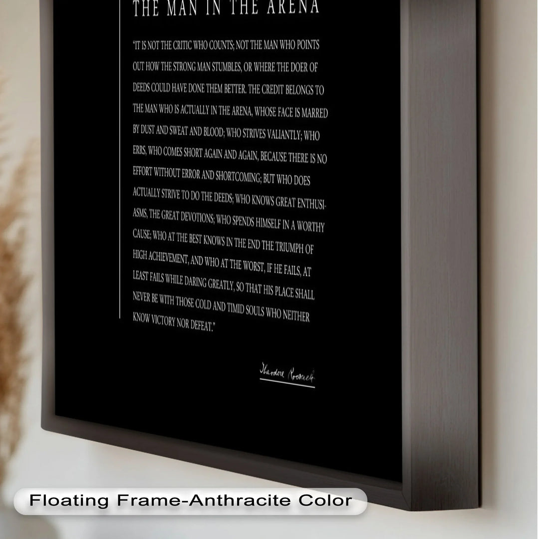 The Man in the Arena – Inspirational Quote Oil Painting - MyPhotoStation